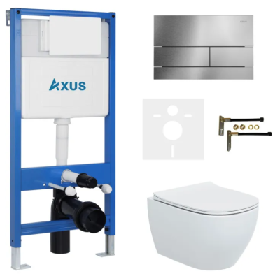 Комплект инсталляции Axus 011D с унитазом Axus 2318 и кнопкой 097TS