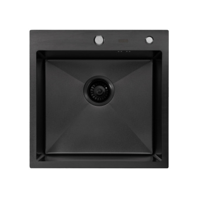 Мойка ARFEKA ECO AR 50*50 BLACK PVD NANO DECOR VOLCANIC ROCK
