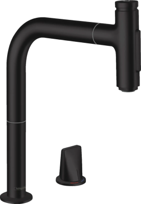 Смеситель с выдвижным изливом Hansgrohe Metris 73818670