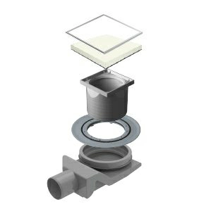 Душевой трап Pestan Confluo Dry 8 White Glass 10x10 13000378