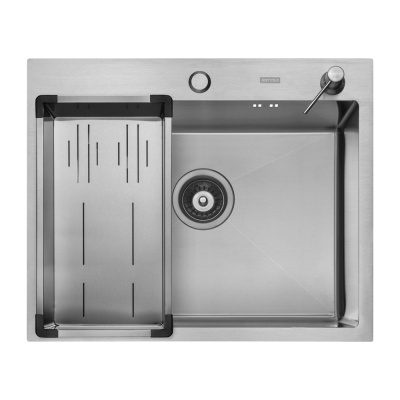 Кухонная мойка Arfeka Eco AR Satin 60х50 с коландером G и дозатором