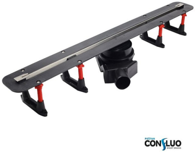 Душевой лоток щелевой Pestan Confluo Slim Line 55 Matte Black new