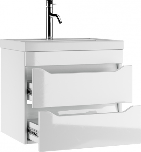 Тумба подвесная под умывальник Айсберг Bazis 60 Ева с двумя ящиками