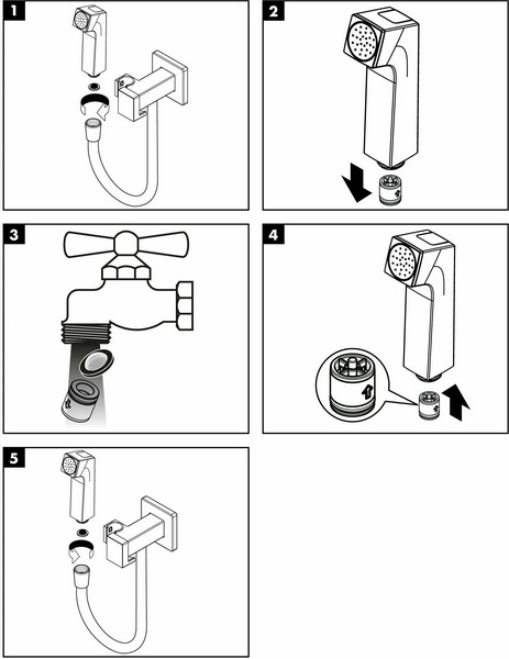 Гигиенический душ Hansgrohe Bidette 1jet E EcoSmart+ 29231000