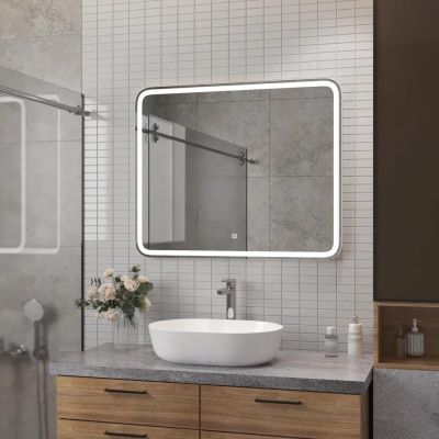 Зеркало Continent Russo LED 80/100 80х70