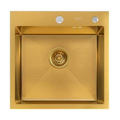 Кухонная мойка Arfeka Eco AR Gold PVD Nano Decor 50х50