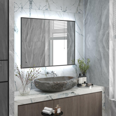 Зеркало Continent Meridian Gray LED 100х70
