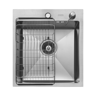 Кухонная мойка Arfeka Eco AR Satin Decor Millet 45х50 с коландером F и дозатором