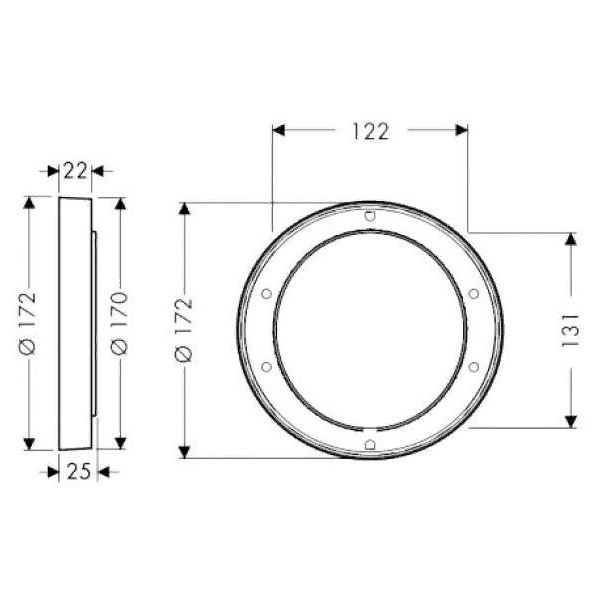 Удлинение внешней части Hansgrohe iBox 13596000