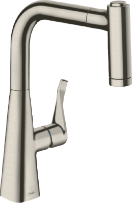 Смеситель с выдвижным изливом Hansgrohe Metris M71 2jet 14834800