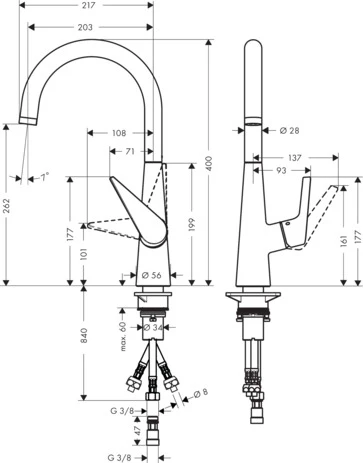 Смеситель Hansgrohe Talis 72812000