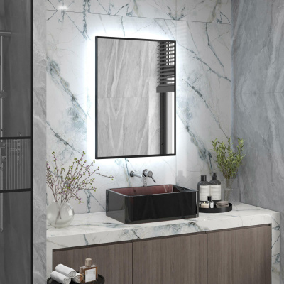 Зеркало Continent Meridian Black LED 60х80 с бесконтактным сенсором