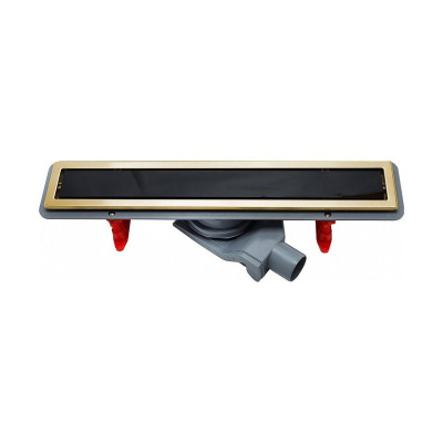 Душевой лоток Pestan Confluo Premium Black Glass Line 30 Gold