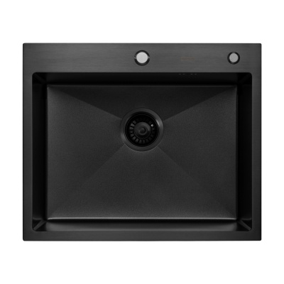 Кухонная мойка Arfeka Eco AR Black PVD Nano Decor Volcanic Rock 60х50