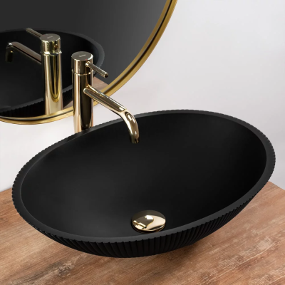 Умывальник Rea Della 50х40 black matt U0274