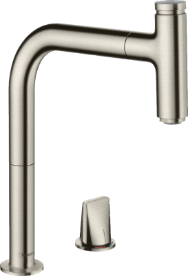 Смеситель с выдвижным изливом Hansgrohe Metris 73804800