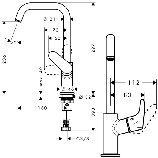 Смеситель Hansgrohe Focus 240 31519000