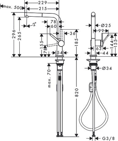 Смеситель Hansgrohe Talis 72808000