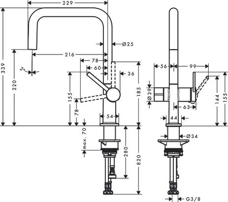 Смеситель Hansgrohe Talis 72807800