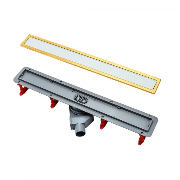 Душевой лоток Pestan Confluo Premium White Glass Line 30 Gold