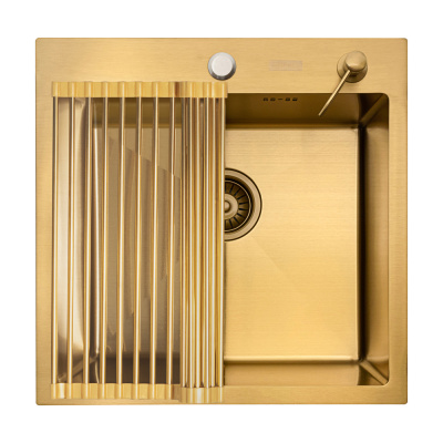 Кухонная мойка Arfeka Eco AR Gold 50х50 с роллер-матом и дозатором