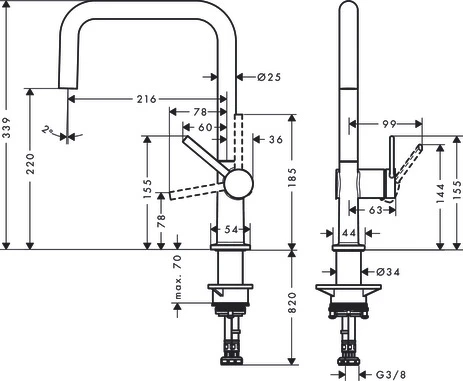 Смеситель Hansgrohe Talis 72844000