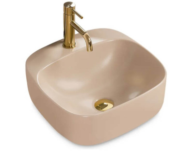 Умывальник Rea Luiza 45х45 Beige matt U9607