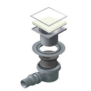 Точечный трап Pestan Confluo White Glass 1 Large 15x15 no flange, 13000183