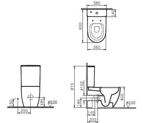 Напольный унитаз Vitra Sento Rimex Напольный унитаз Vitra Sento Rimex