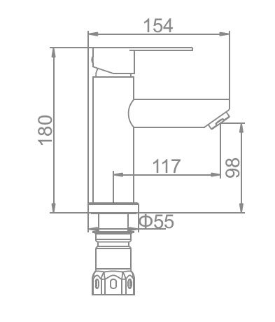 Смеситель Ledeme 71003