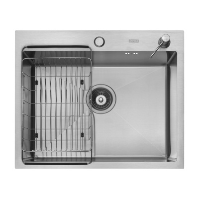Кухонная мойка Arfeka Eco AR Satin 60х50 с коландером F и дозатором