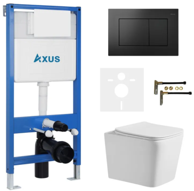 Комплект инсталляции Axus 011D с унитазом Axus 2303 и кнопкой 097JB