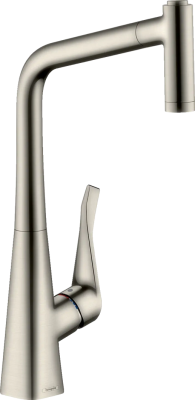Смеситель с выдвижным изливом Hansgrohe Metris 73801800