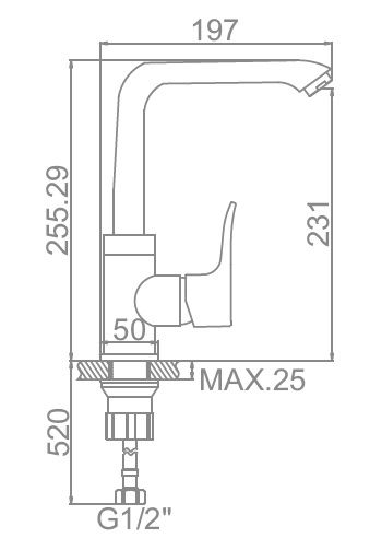 Смеситель Ledeme 4034-2