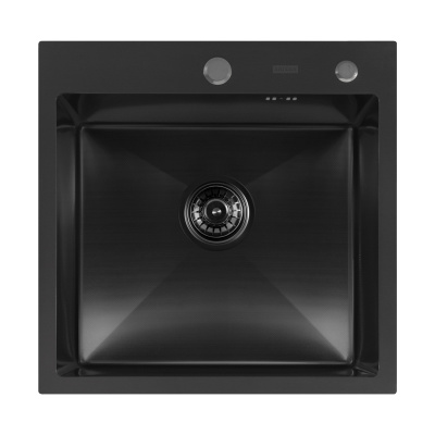 Кухонная мойка Arfeka Eco AR Black PVD Nano Decor Millet Grains 50х50