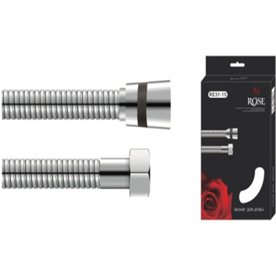 Шланг для душа Rose RE31-15, хром