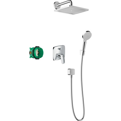 Душевая система встраиваемая термостатическая Hansgrohe Crometta Logis E 1jet 27957000