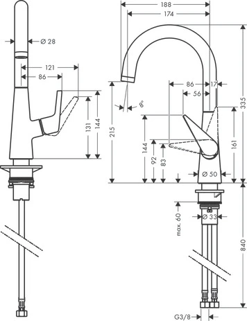 Смеситель Hansgrohe Talis 72814800