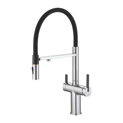Смеситель для кухни под фильтр с гибким изливом Rose R358