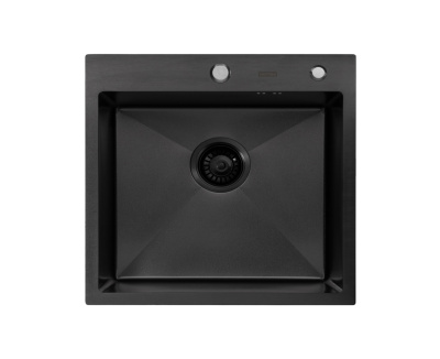 Кухонная мойка Arfeka Eco AR Black PVD Nano Decor Volcaniс Rock 55х50