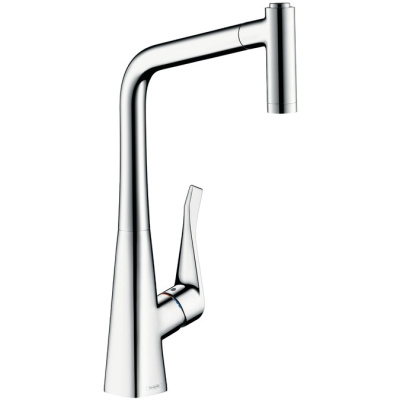 Смеситель с выдвижным изливом Hansgrohe Metris M71 2jet 14820000