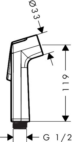 Гигиенический душ Hansgrohe Bidette 1jet 29338000