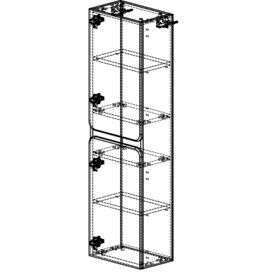 Пенал Belux Бостон 35х120 левый белый