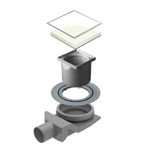 Точечный трап Pestan Confluo Dry 8 White Glass 10x10 with flange, 13000377