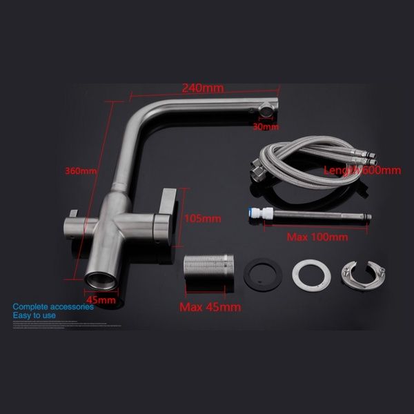Смеситель с краном для питьевой воды Gappo G4399-4 Смеситель с краном для питьевой воды Gappo G4399-4