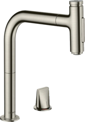 Смеситель с выдвижным изливом Hansgrohe Metris 73818800