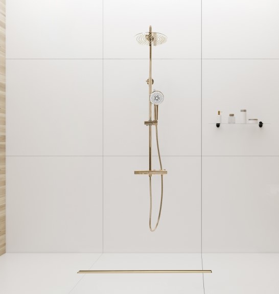 Трап для душа Rea Neo Slim Pro 50 Gold Mirror