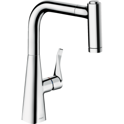 Смеситель с выдвижным изливом Hansgrohe Metris M71 2jet 14834000