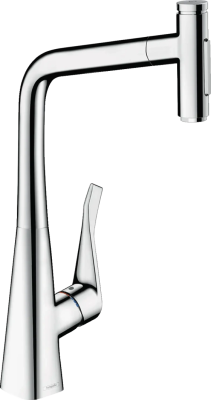Смеситель с выдвижным изливом Hansgrohe Metris 73820000