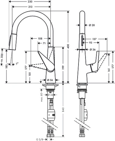 Смеситель Hansgrohe Talis 72813800